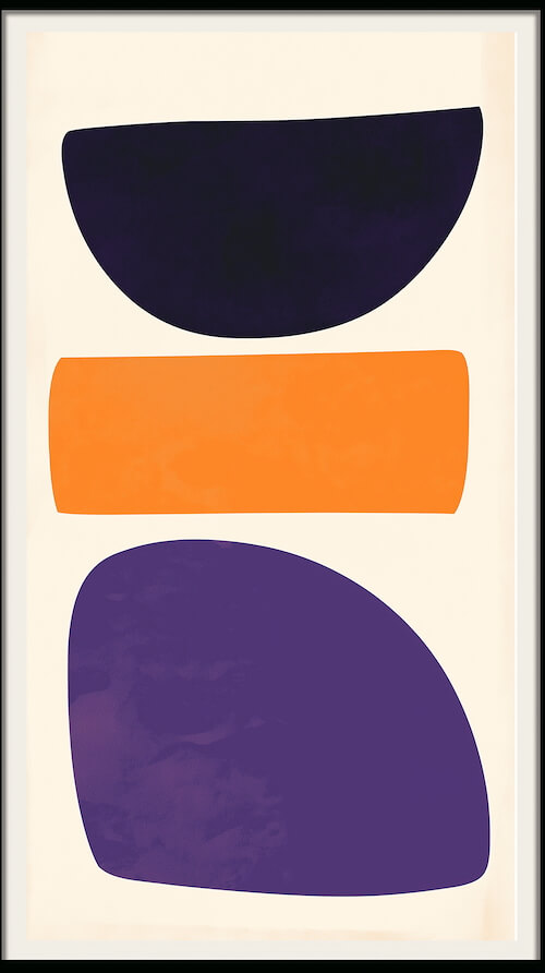 minimalist-purple-orange-and-navy-blue-poster
