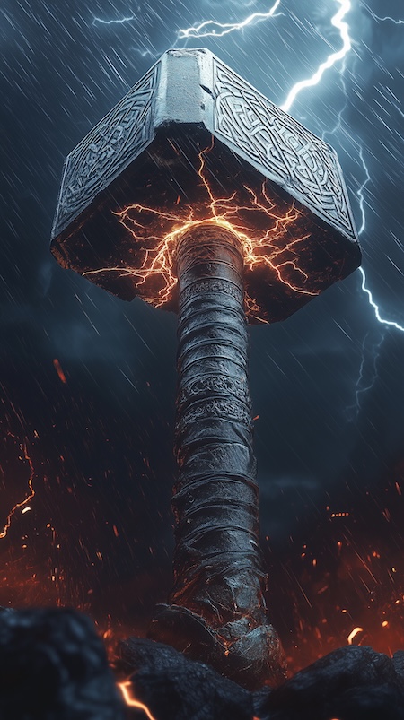 mjolnir-hammer-of-thor-stands-upright-in-lightning-and-thunder