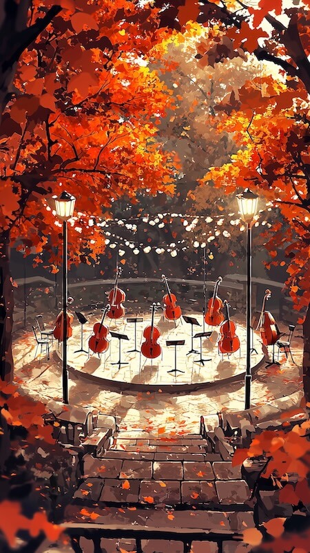 park-with-an-outdoor-stage-and-various-musical-instruments