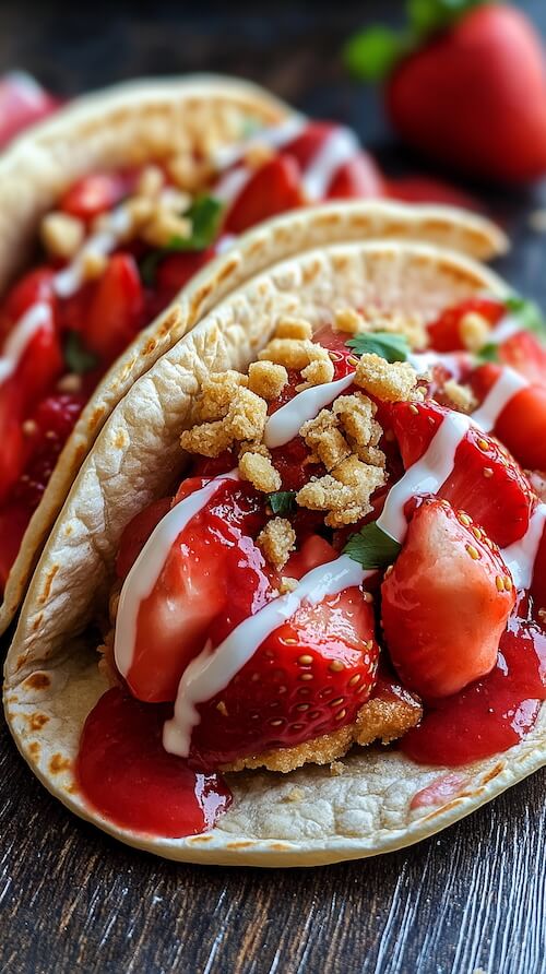 strawberry-shortcake-tacos-with-a-drizzle-of-strawberry-jam-sauce