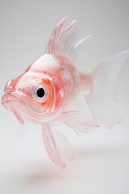glass-goldfish-in-a-pink-hue-set-against-a-white-background