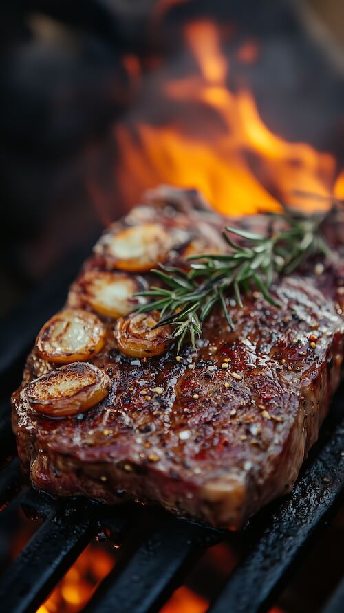 perfectly-grilled-ribeye-steak-with-garlic-and-rosemary-on-the-grill