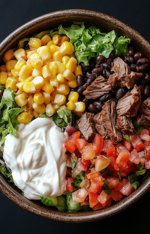 buritto-bowl-with-beef-smashed-pieces-and-black-beans