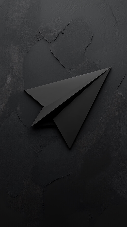 minimalistic-black-paper-plane-logo-on-a-dark-background