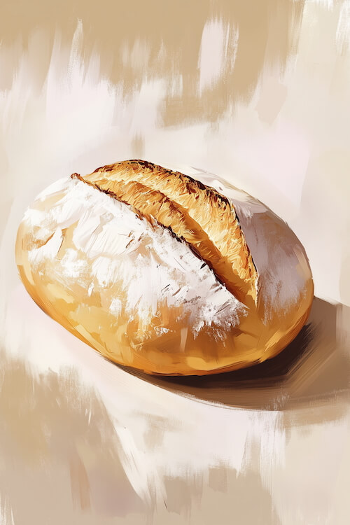 digital-painting-of-a-loaf-of-bread-set-against-a-neutral-background