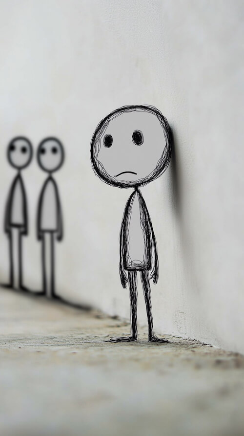 line-drawing-of-stick-figure-cartoon-characters-standing-on-the-wall