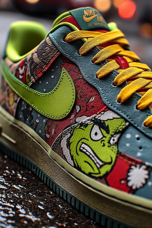 nike-air-force-one-sneaker-with-cartoon-grinch-themed-artwork