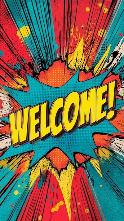 the-word-welcome-written-in-bold-comic-book-lettering