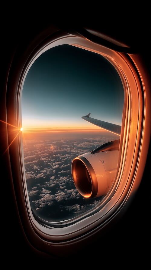 aerial-view-from-an-airplane-window-of-the-engine-and-wing