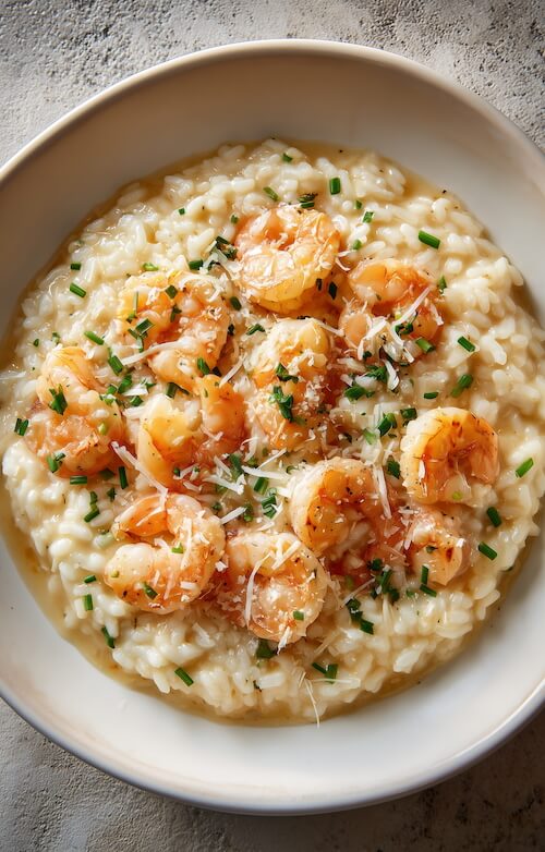 semi-deep-white-porcelain-plate-filled-with-creamy-shrimp-risotto