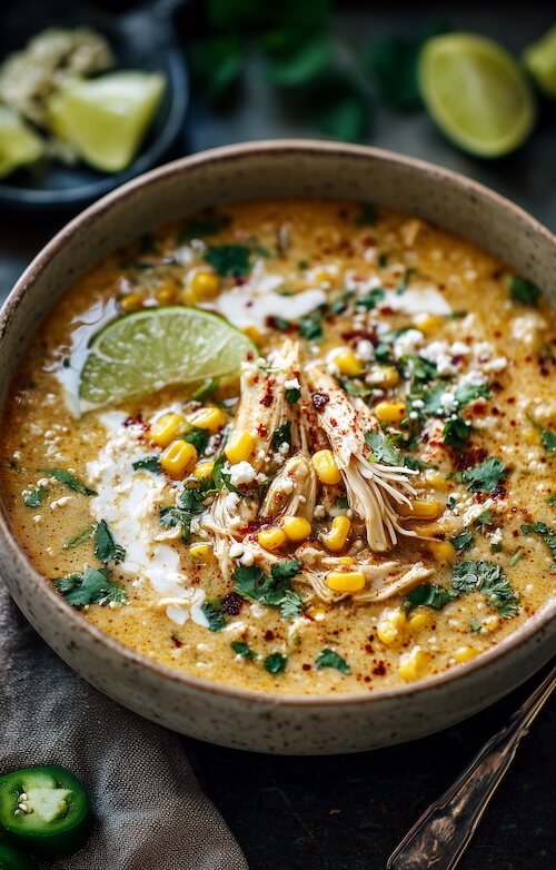 a-bowl-of-el-coppero-chicken-and-corn-soup-with-lime-juice