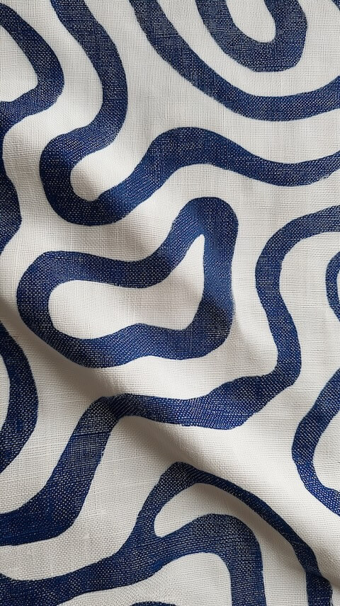 an-embroidered-denim-fabric-with-navy-blue-and-white-lines