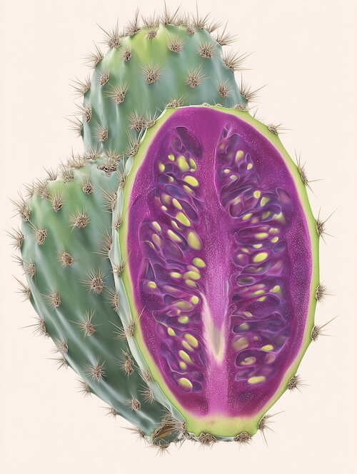 illustration-of-a-sliced-prickly-pear-against-a-white-background