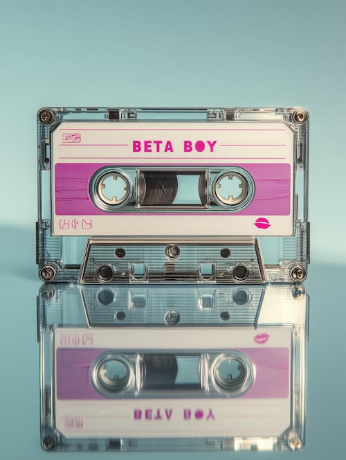 portrait-of-a-vintage-cassette-tape-on-a-seamless-background